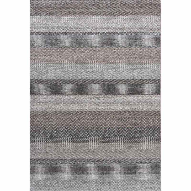 Liberty Geometric Striped Modern Rugs 34105 1262 in Pink