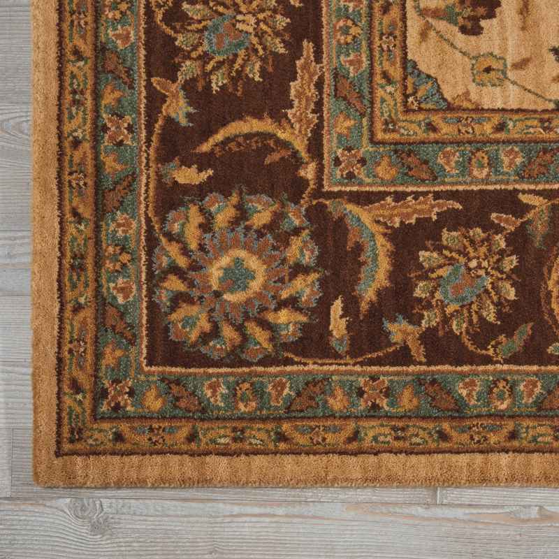 Living Treasure Traditional Bordered Rugs by Nourison LI05 in Beige