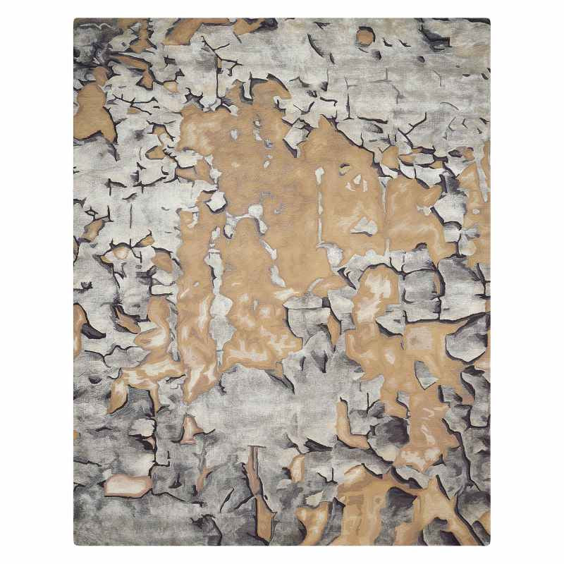 Prismatic Modern Abstract Rugs PRS02 by Nourison in Beige and Silver Grey