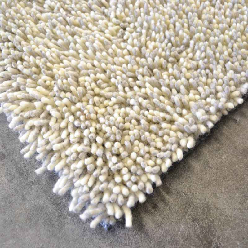 Gravel Mix Shaggy Rugs by Brink & Campman 68209 White Grey