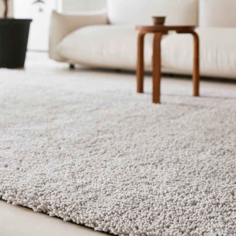 Gravel Modern Shaggy Wool Rugs by Brink & Campman 68001