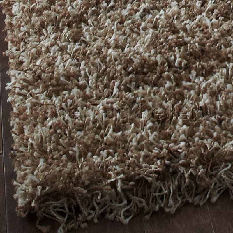 Vista Soft Shaggy Plain Rugs 3547 Beige