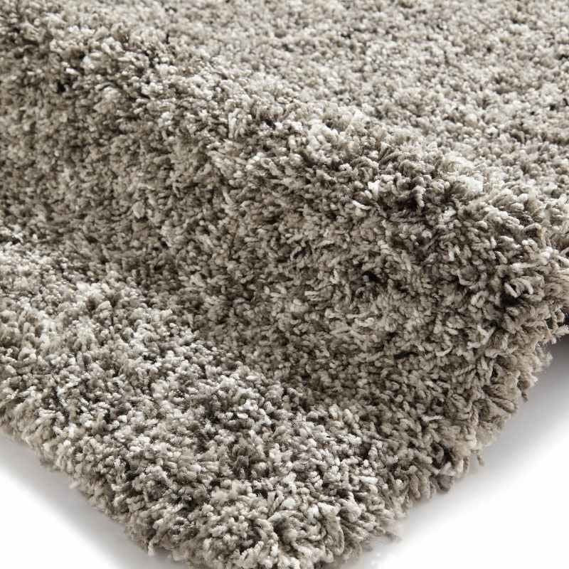 Vista Soft Shaggy Plain Rugs 3547 in Silver Grey