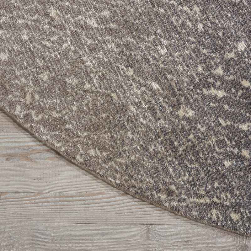 Nourison Twilight Circular Rugs TWI12 in Ivory Grey
