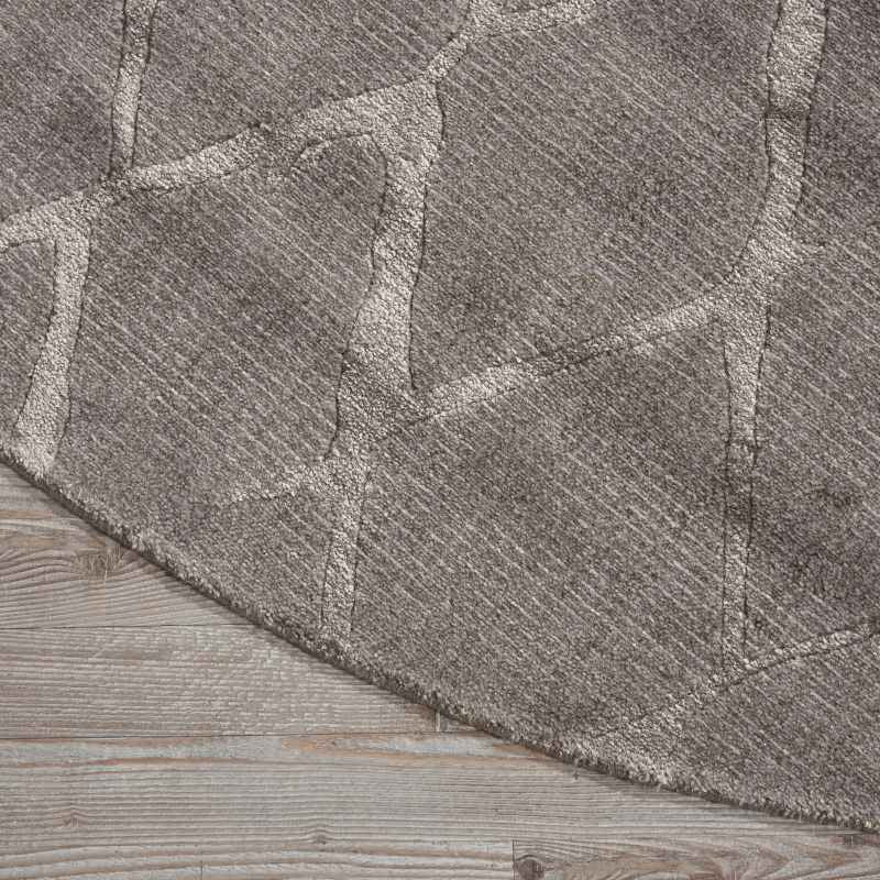 Nourison Twilight Circular Rugs TWI15 in Grey