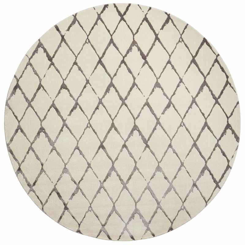 Nourison Twilight Circular Rugs TWI15 in Ivory