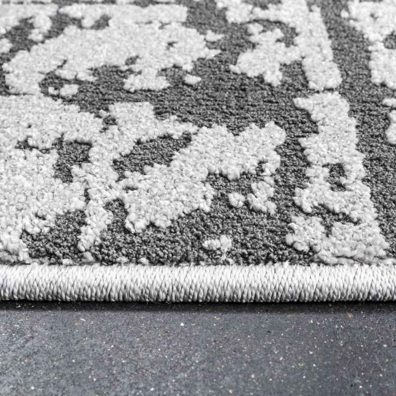 Geo Modern Abstract Textured 410003 2131 Rugs in Taupe Grey
