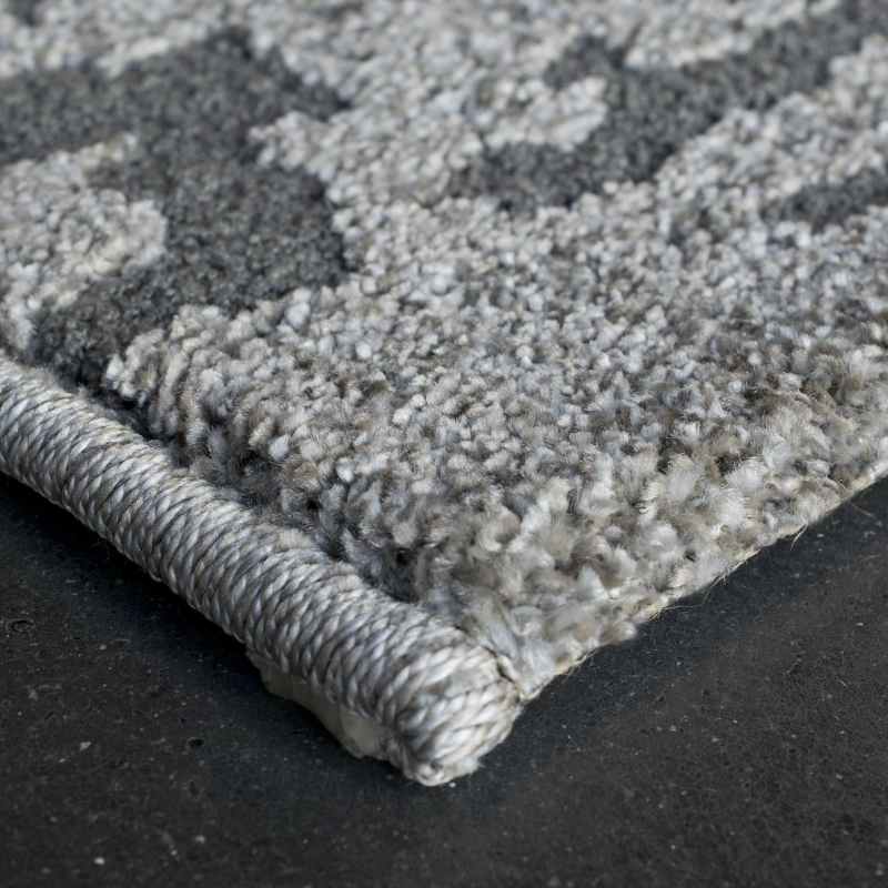 Geo Modern Abstract Textured 410003 7131 Rugs in Grey