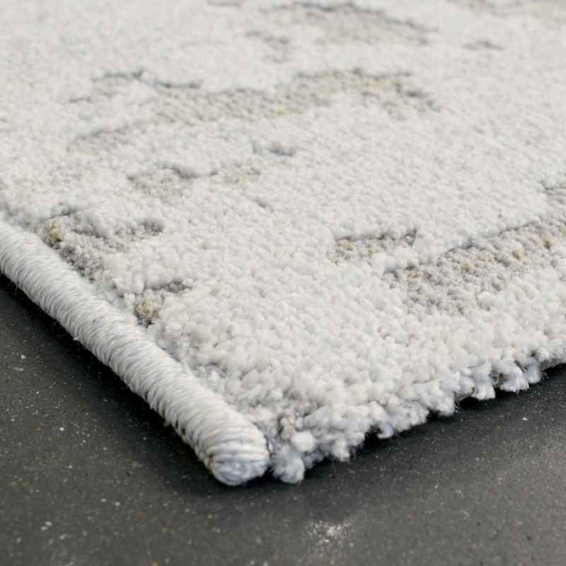 Geo Modern Abstract Textured Rugs in 410007 6121 Cream