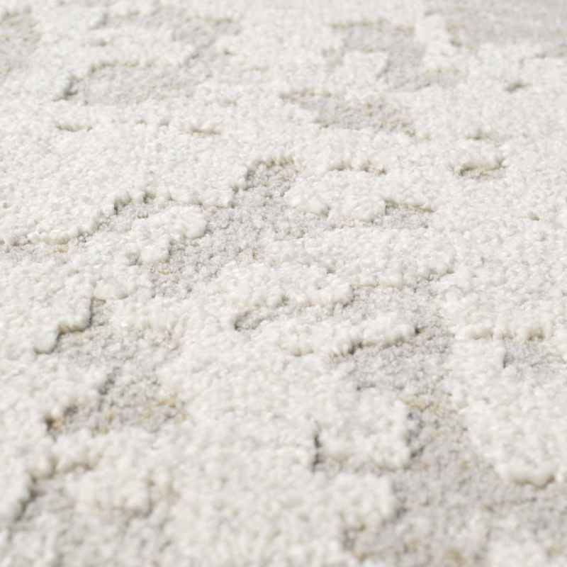 Geo Modern Abstract Textured Rugs in 410007 6121 Cream
