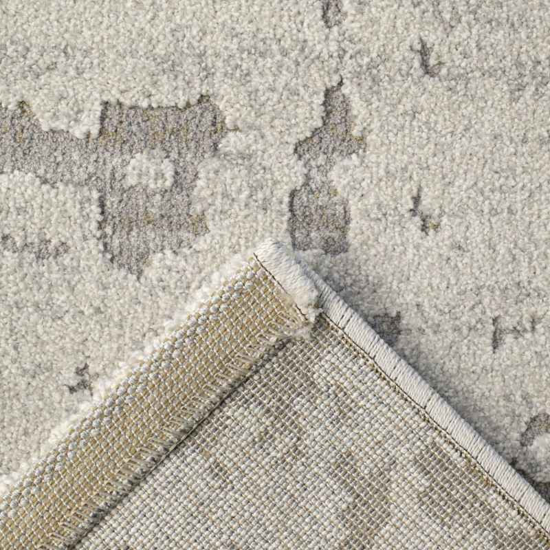 Geo Modern Abstract Textured Rugs in 410007 6121 Cream
