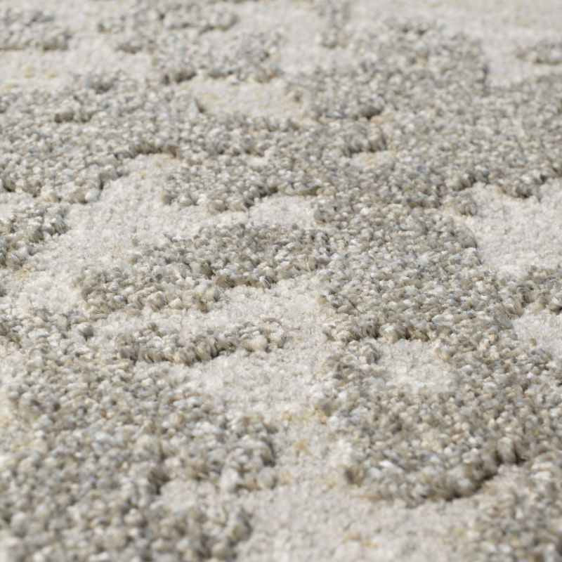Geo Modern Abstract Textured Rugs in 410007 7121 Taupe Beige