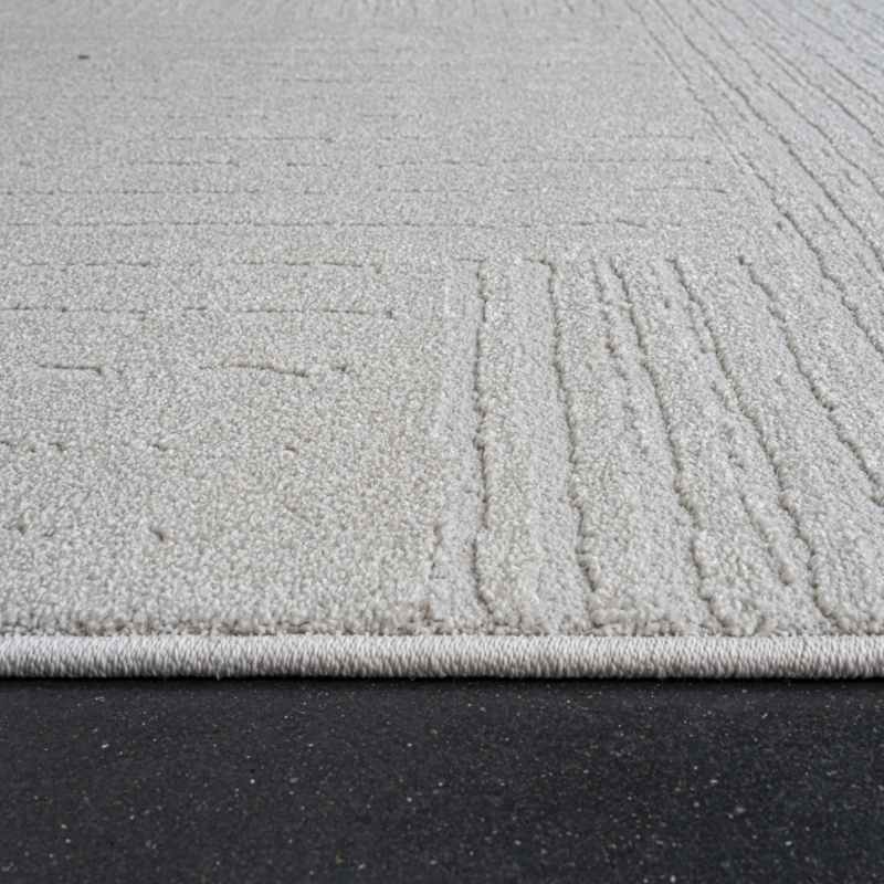 Geo Modern Abstract Textured 41037 6161 Rugs in Cream White