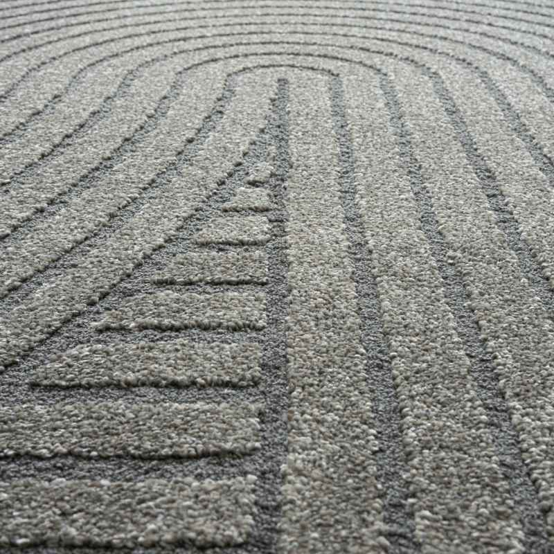 Geo Modern Abstract Textured 41061 7131 Rugs in Grey