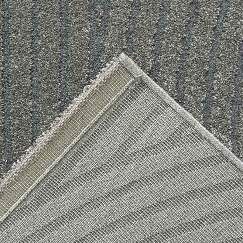 Geo Modern Abstract Textured 41061 7131 Rugs in Grey