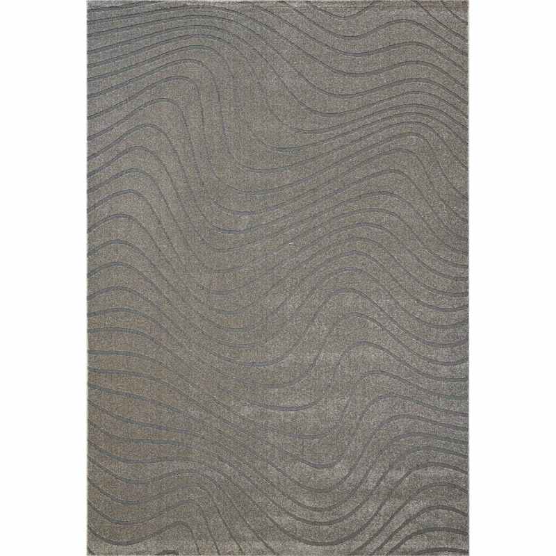 Geo Modern Abstract Rugs 41077 6161 in Charcoal Grey