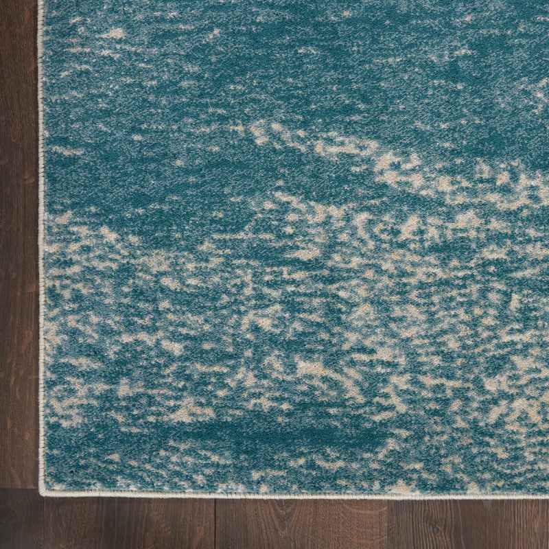Maxell Abstract Runner Rugs MAE06 by Nourison in Ivory Teal