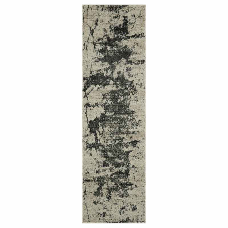 Maxell Hallway Runners MAE07 by Nourison in Ivory and Grey