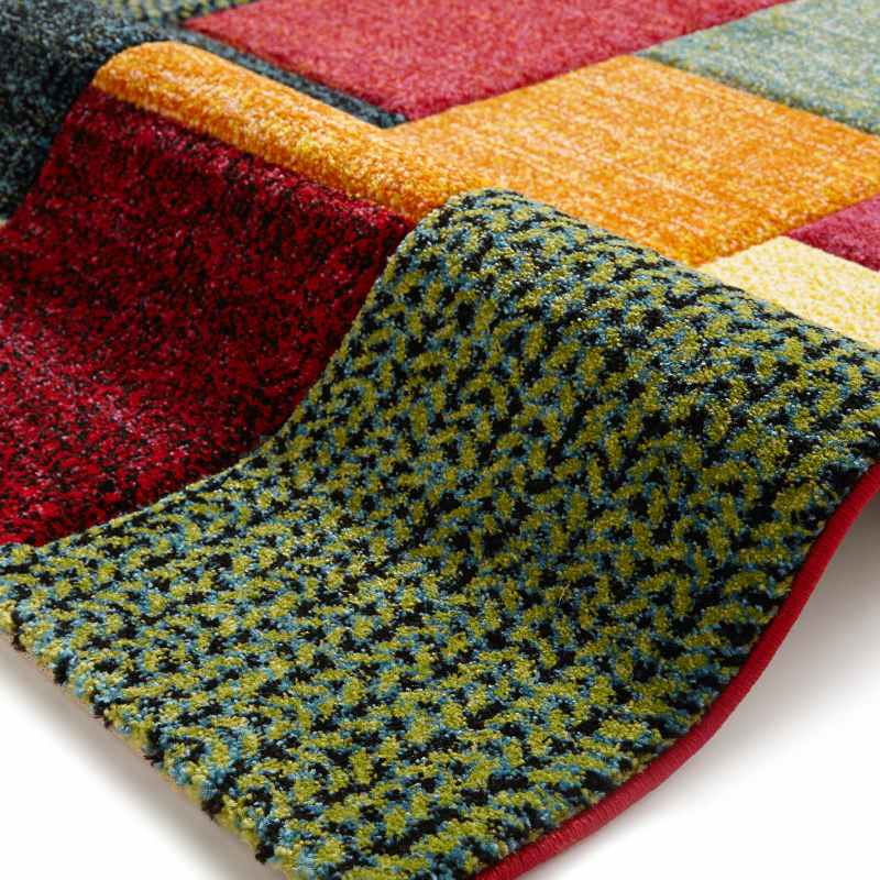 Brooklyn Modern Rugs 21830 in Square Patchwork Multicolour