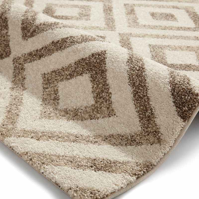 Elegant Geometric Pattern Rugs 4893 in Beige and White