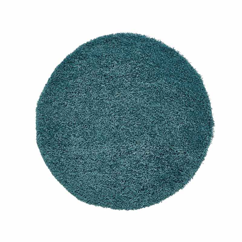 Vista Circular Shaggy Round Rugs 2236 in Bright Blue