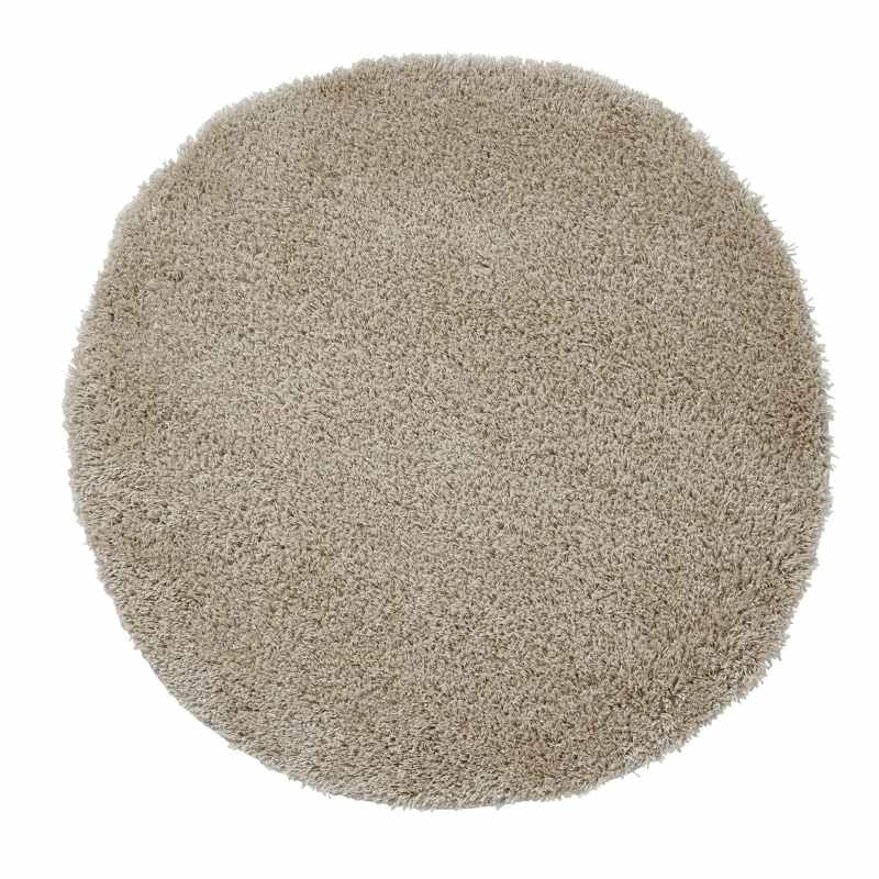 Vista Circular Shaggy Round Rugs 2236 Light Beige