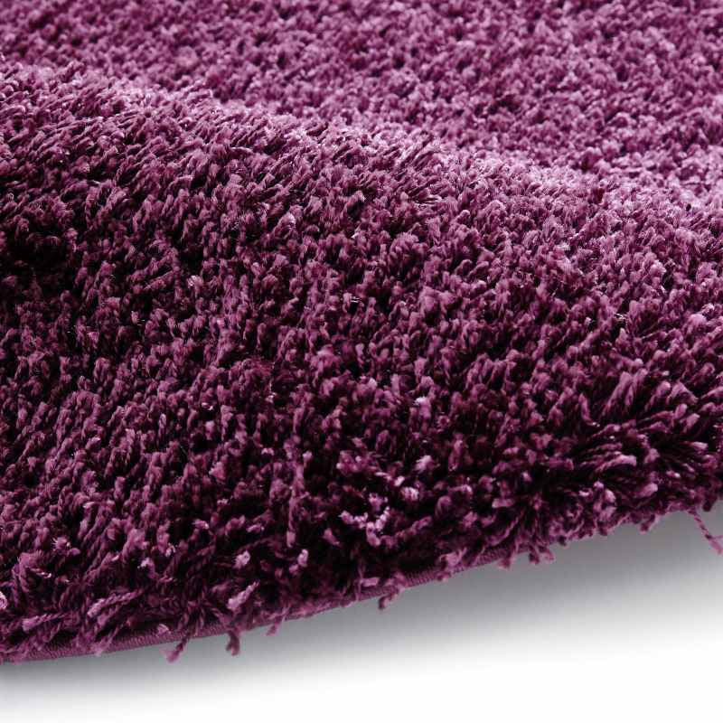Vista Circular Shaggy Round Rugs 2236 Purple