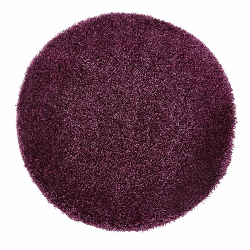 Vista Circular Shaggy Round Rugs 2236 Purple