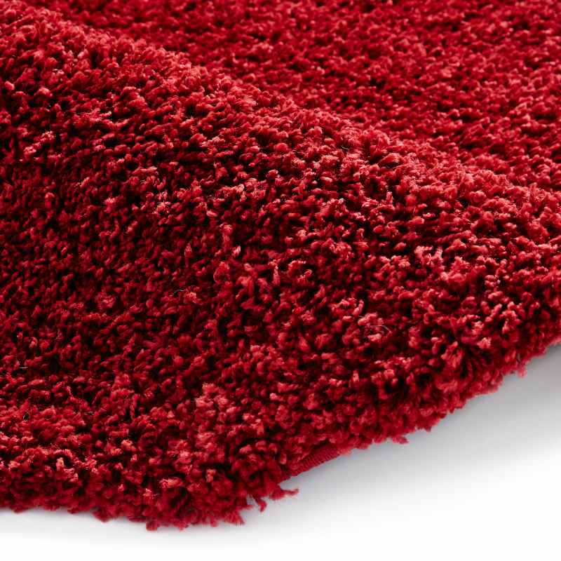 Vista Circular Shaggy Round Rugs 2236 Red