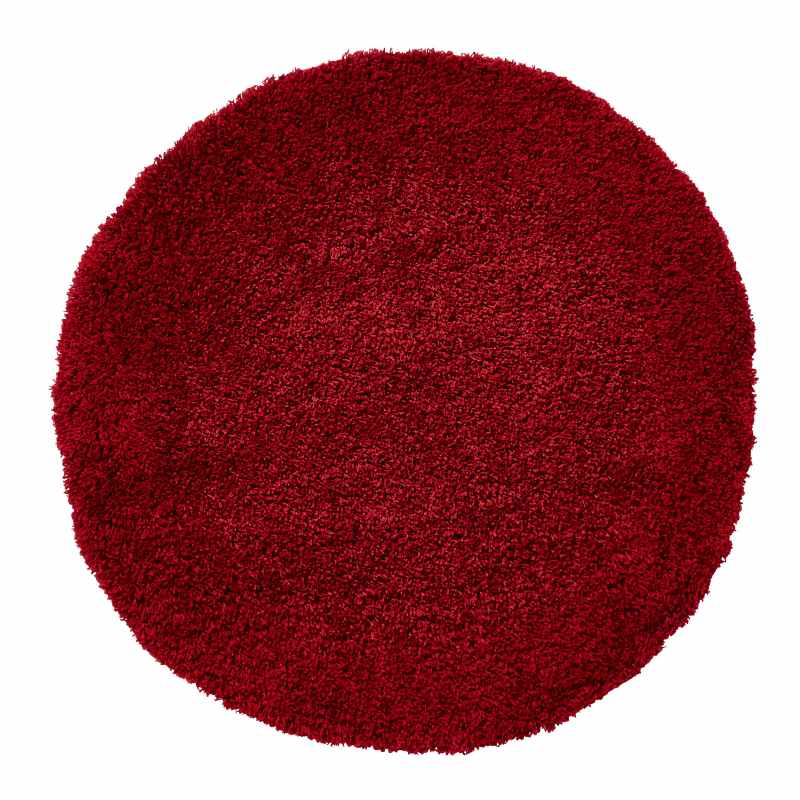 Vista Circular Shaggy Round Rugs 2236 Red