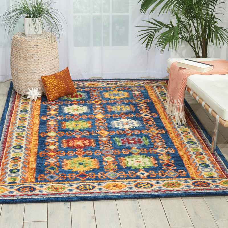 Vibrant Rugs VIB09 in Navy by Nourison