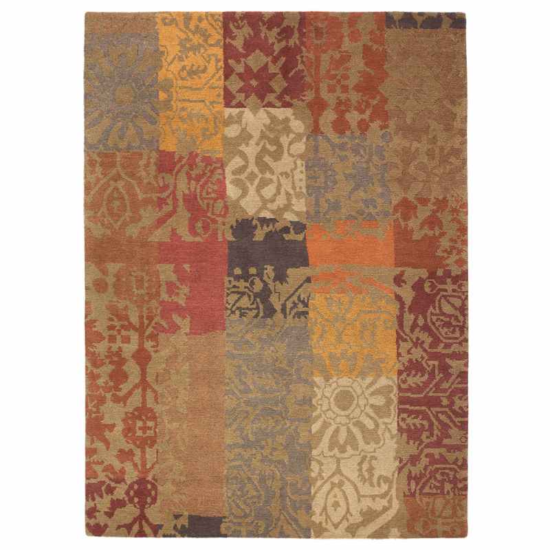 Kodari Patchwork 194003 rugs in Red and Orange by Brink & Campman