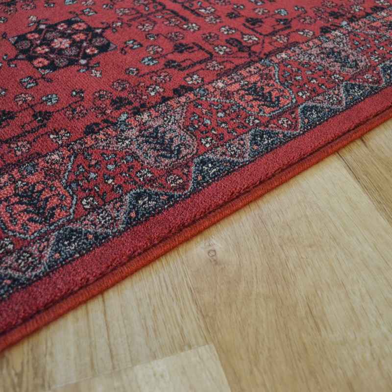 Royal Kashqai Traditional Wool Hallway Runner Rugs 4302 300 in Red