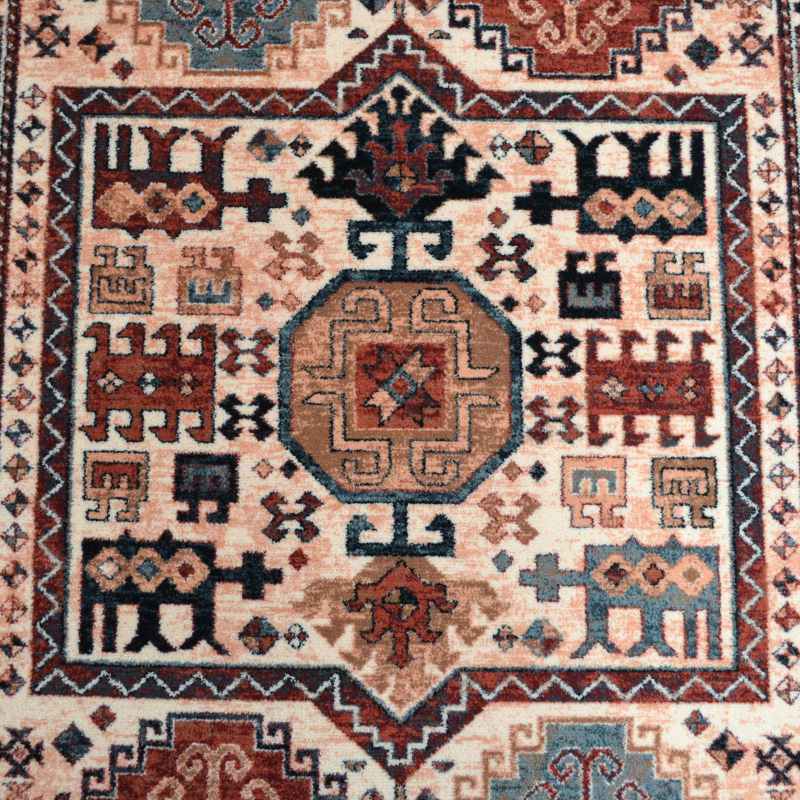 Royal Kashqai Traditional Wool Rugs 4306 100 in Cream and Brick