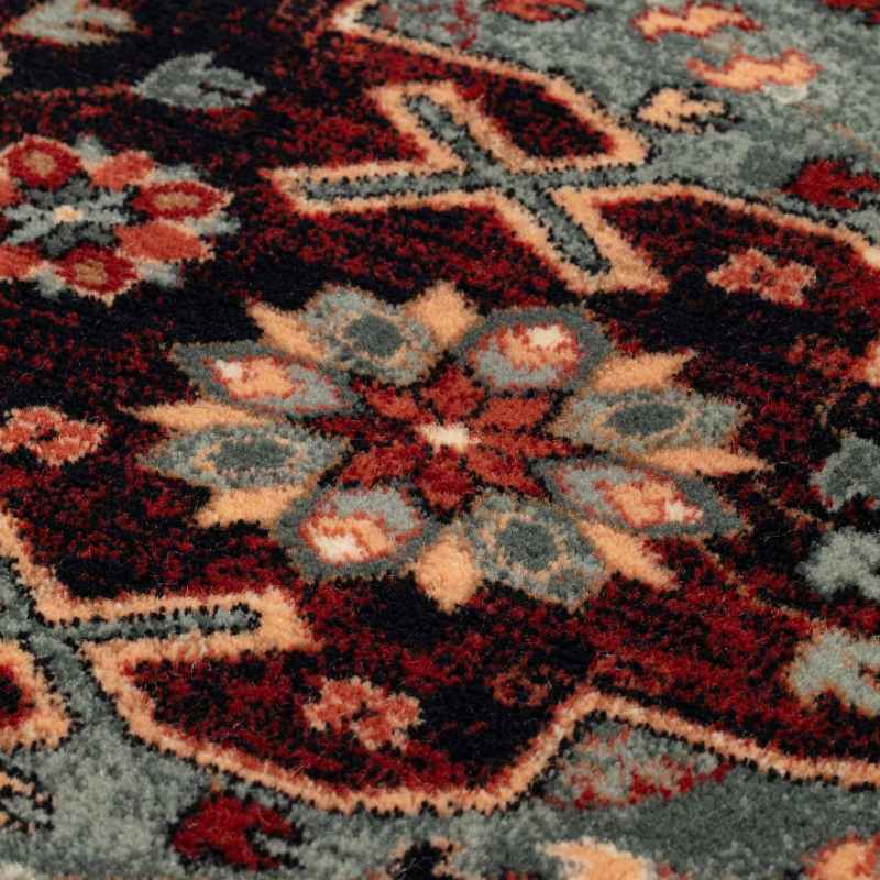 Royal Kashqai Traditional Wool Rugs 4308 400 in Green Red