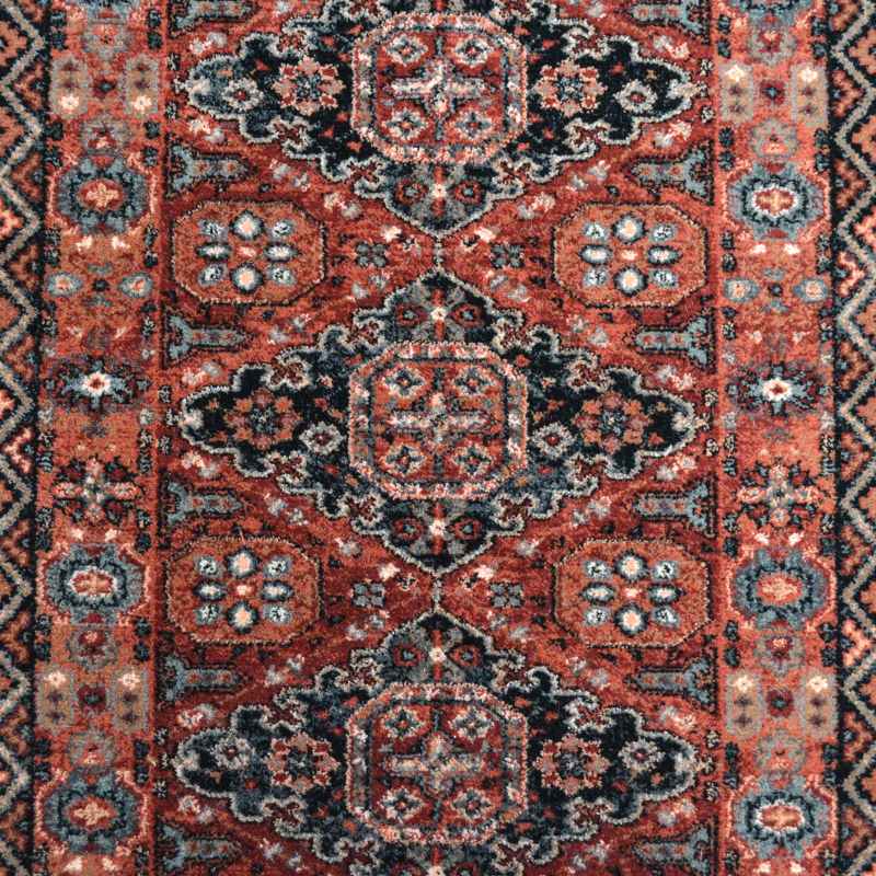 Royal Kashqai Traditional Wool Runner Rugs 4308 300 Brick Red