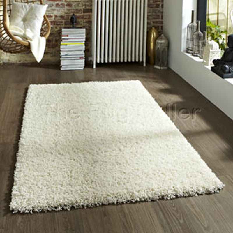 Vista Shaggy Plain Thick Rugs 2236 Cream