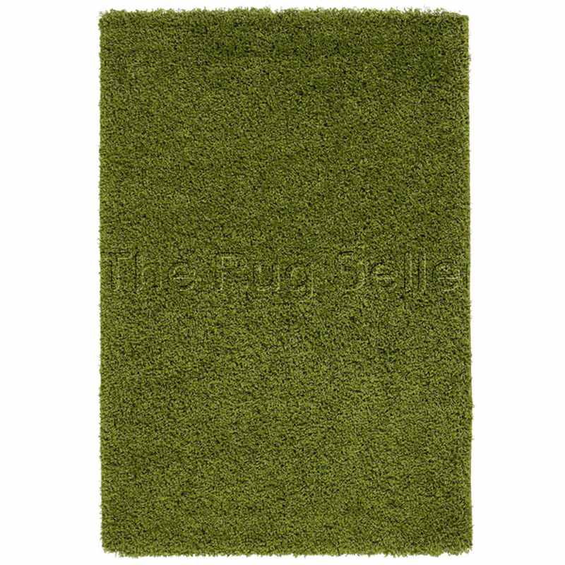 Vista Shaggy Plain Thick Rugs 2236 Green