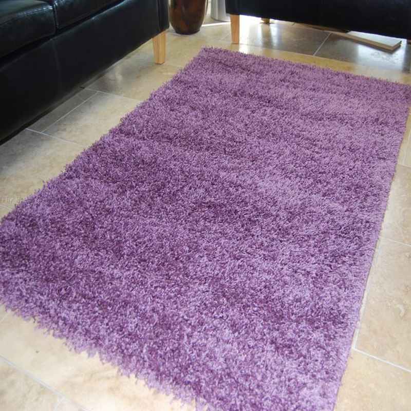 Vista Shaggy Plain Thick Rugs 2236 Lilac