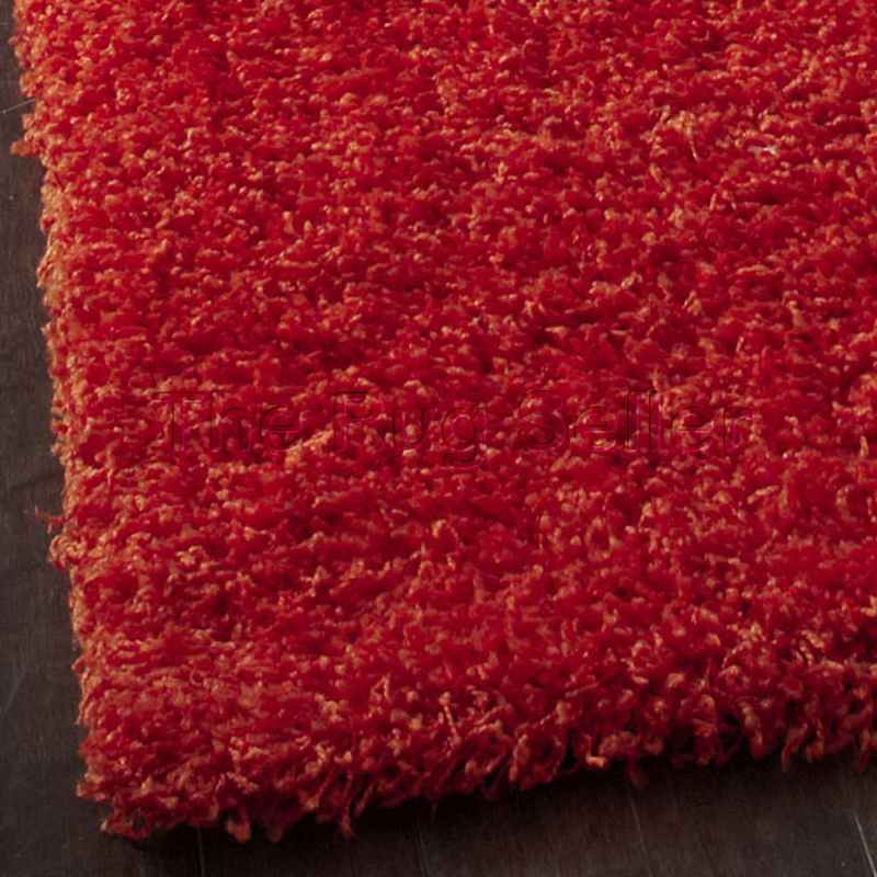 Vista Shaggy Plain Thick Rugs 2236 Orange