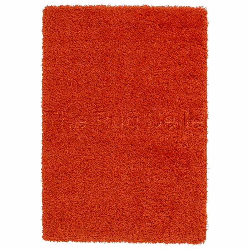 Vista Shaggy Plain Thick Rugs 2236 Orange