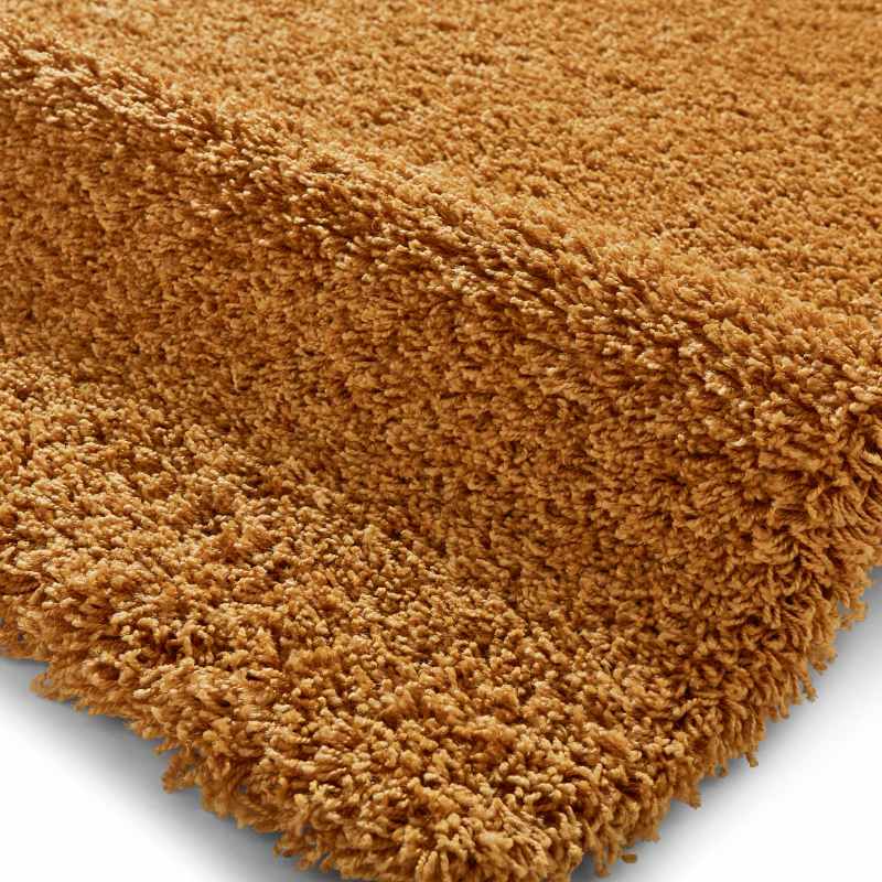 Vista Shaggy Plain Thick Rugs 2236 in Yellow