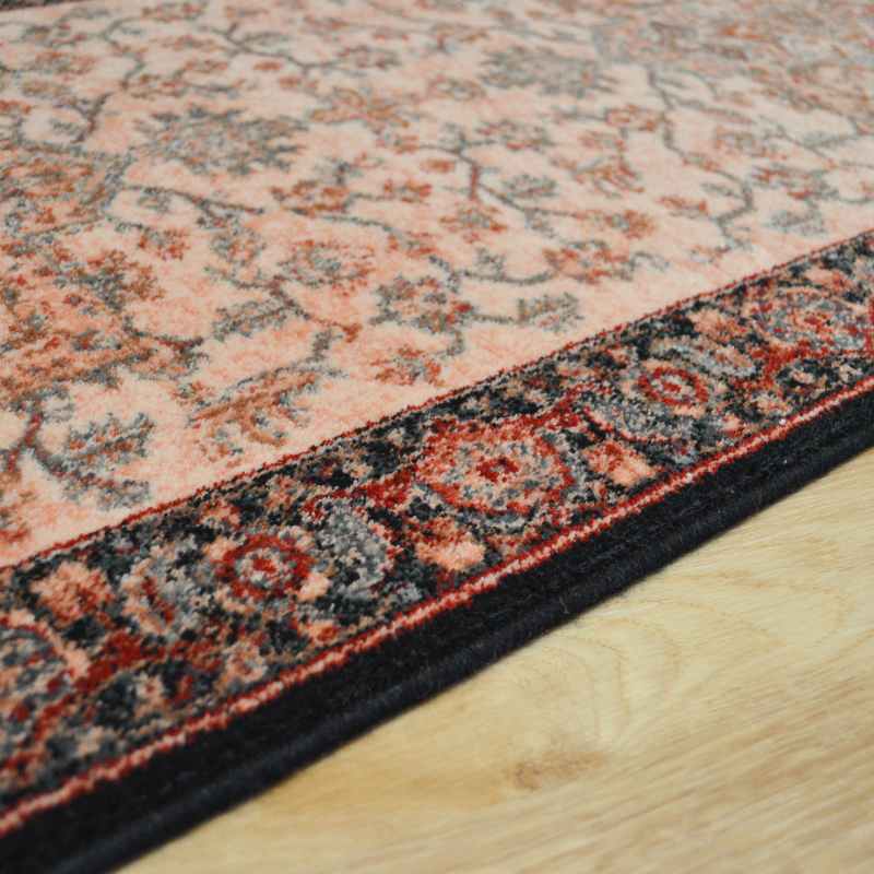 Royal Kashqai Traditional Wool Runner Rugs 4354 102 in Pink and Black