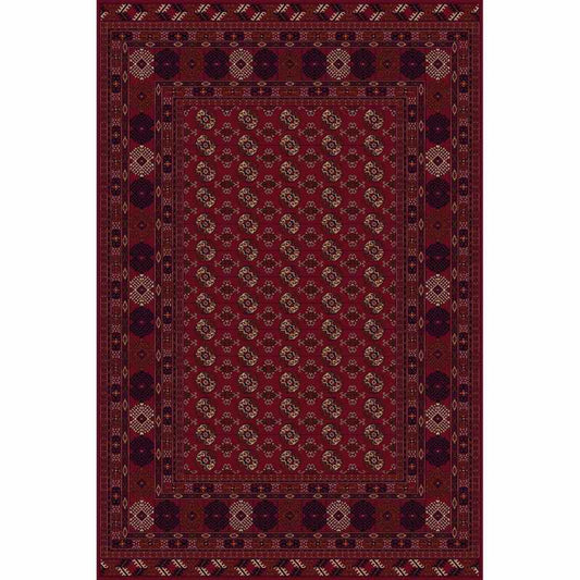 Kashqai 4378 300 Traditional Bokhara Wool Rug in Red
