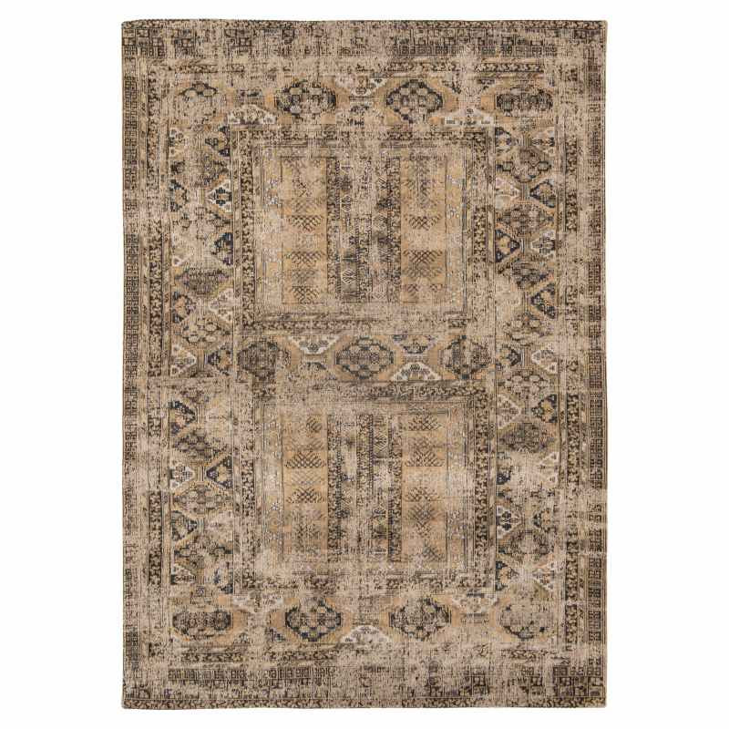 Louis De Poortere Antiquarian Antique Hadschlu Rugs 8720 in Agha Old Gold