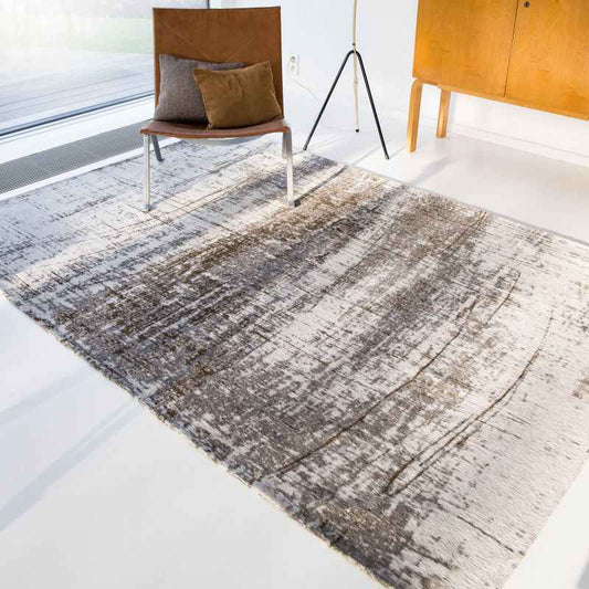 Louis De Poortere Modern Abstract Mad Men Griff Designer Rug 8785 in Concrete Jungle