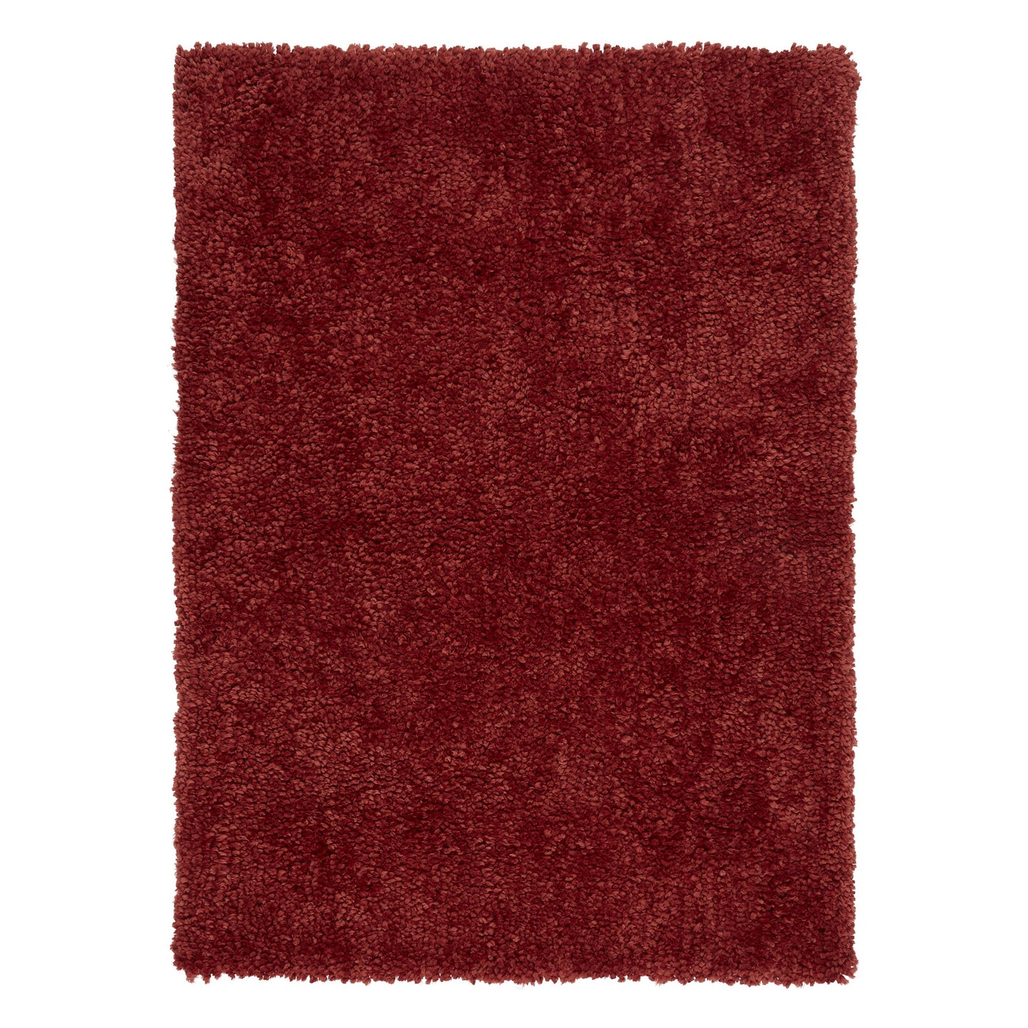 Spiral Plain Shaggy Rugs in Coral orange