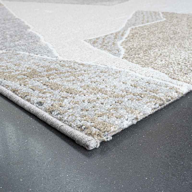 Milano 46038 6191 Abstract Modern Rug in Beige