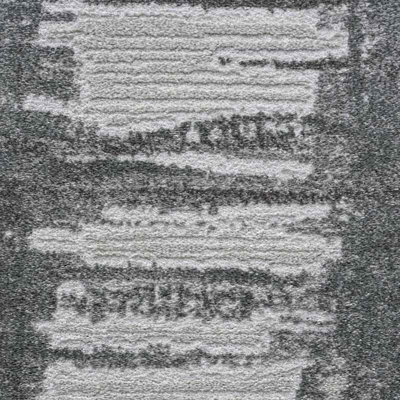 Milano 46046 6141 Abstract Textured Rugs in Grey