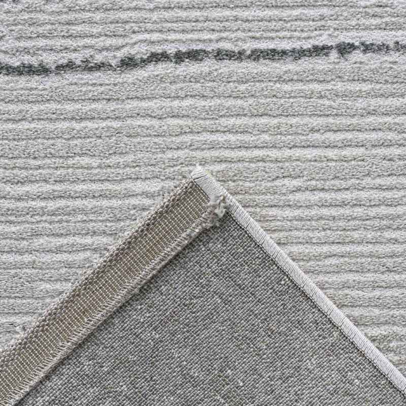 Milano 46046 6141 Abstract Textured Rugs in Grey